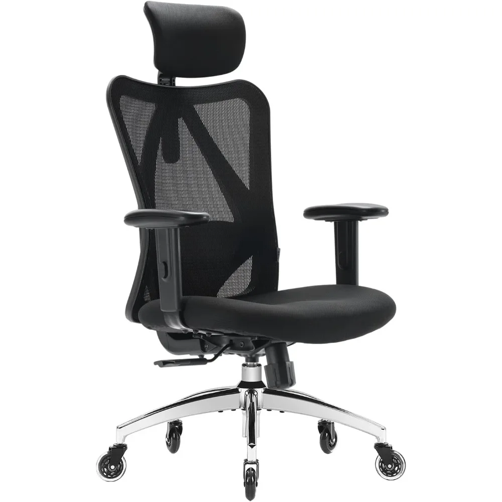 Ergonomic Office Chair with Adjustable Sponge Lumbar Support, Thick Cushion, PU Armrest and Headrest, Mesh Swivel Office Chair
Ergonomic Office Chair with Adjustable Sponge Lumbar Support, Thick Cushion, PU Armrest and Headrest, Mesh Swivel Office Chair