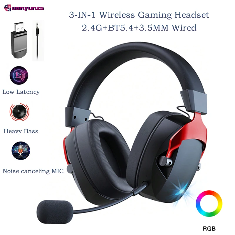 2.4GHz Wireless Gaming Headset for PS5 PS4 PC Mac Game Noise Cancelling Earphone Headset Gaming Headphones With Micr RGB Light
2.4GHz Wireless Gaming Headset for PS5 PS4 PC Mac Game Noise Cancelling Earphone Headset Gaming Headphones With Micr RGB Light