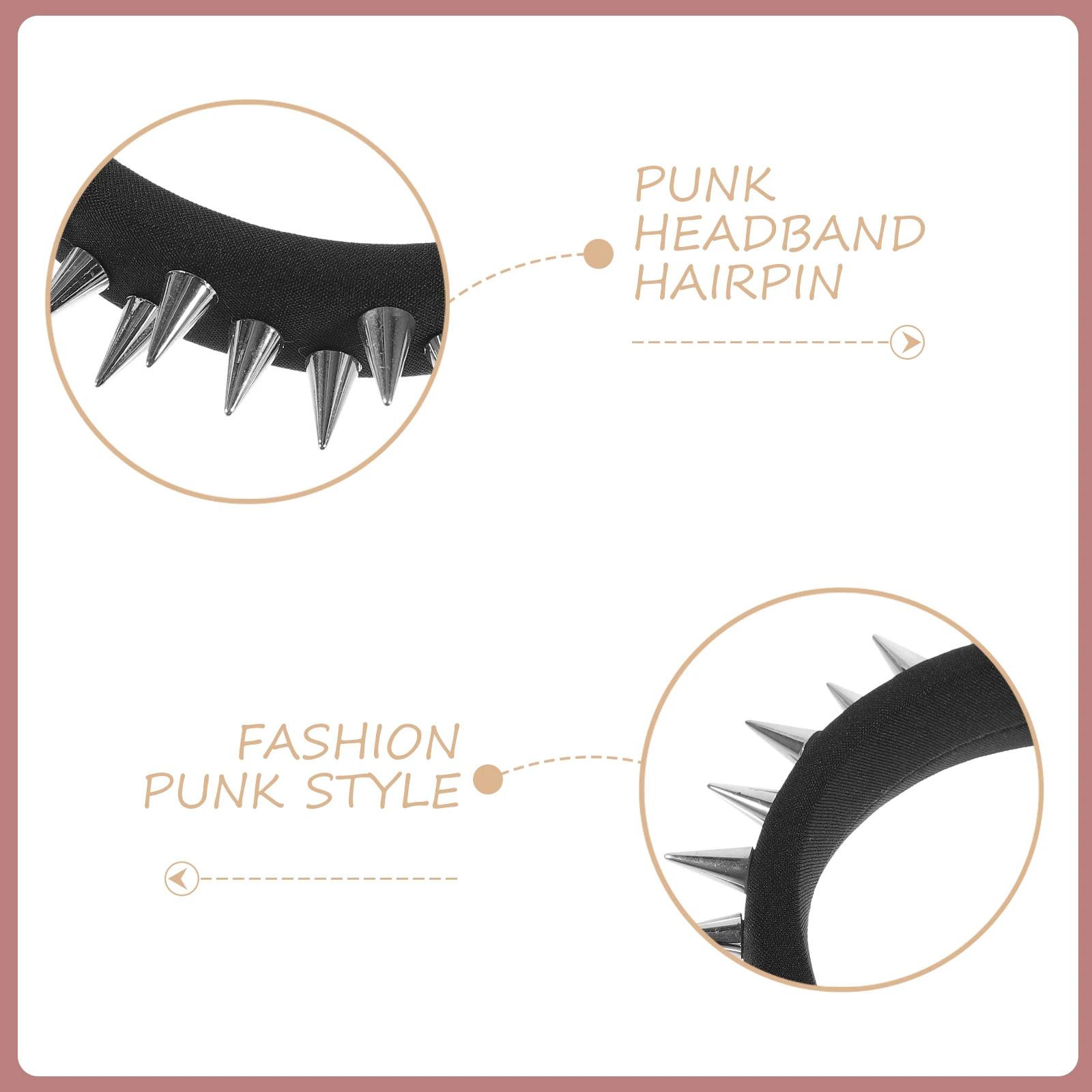 Black Headband for Women Studded Punk Rivet Design Fashion Hair Accessories Spiked Thin Band Halloween Cosplay
Black Headband for Women Studded Punk Rivet Design Fashion Hair Accessories Spiked Thin Band Halloween Cosplay