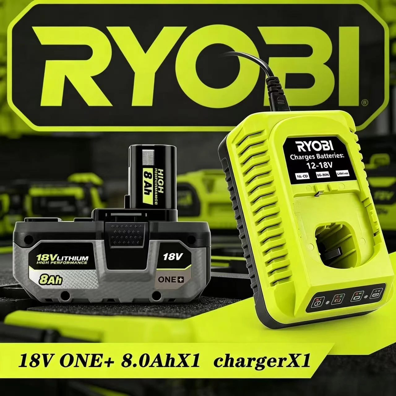 RYOBI 18V ONE+ 8.0Ah Rechargeable Lithium Battery Work with RB18L25 RB18L20 RB18L15 RB18L10 Handheld Tools
RYOBI 18V ONE+ 8.0Ah Rechargeable Lithium Battery Work with RB18L25 RB18L20 RB18L15 RB18L10 Handheld Tools