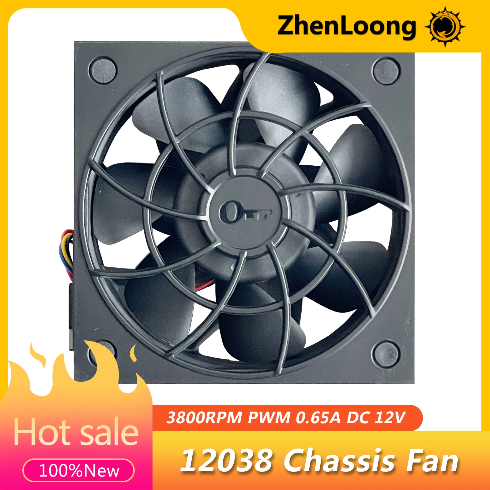 12038 Fan Applicable to ZhenLoong Server Chassis 3800RPM Support PWM 0.65A DC12V
12038 Fan Applicable to ZhenLoong Server Chassis 3800RPM Support PWM 0.65A DC12V