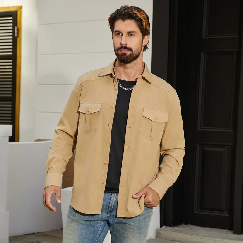 Shirts Men's Casual Solid Long Sleeve Shirts Fashion Brand Cotton Multipocket Cargo Shirts Military Tactical Tops Male Loose Tee
Shirts Men's Casual Solid Long Sleeve Shirts Fashion Brand Cotton Multipocket Cargo Shirts Military Tactical Tops Male Loose Tee