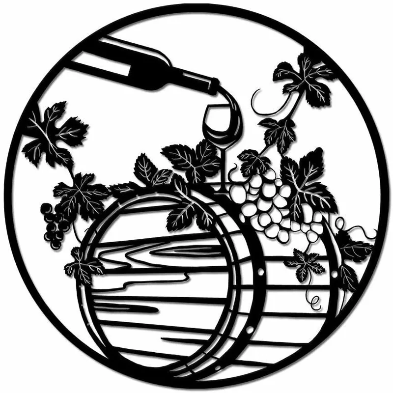 Wine Metal Wall Art Kitchen Metal Decorations for Walls Red Bottle Grape Leaves Sticker Interior Living Room/Home Decor
Wine Metal Wall Art Kitchen Metal Decorations for Walls Red Bottle Grape Leaves Sticker Interior Living Room/Home Decor