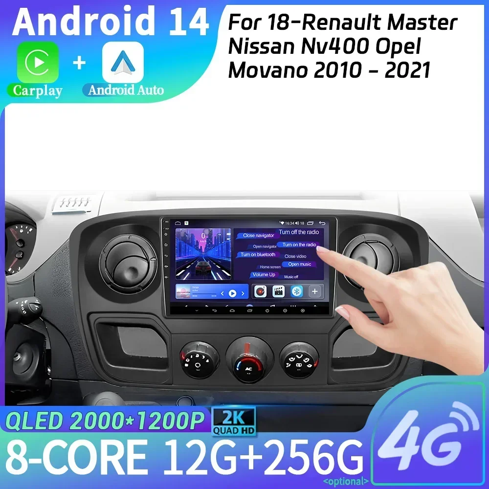 Android 14 For Renault Master Nissan Nv400 Opel Movano 2010-2021 Multimedia Navigation Wireless Carplay Radio Head Unit Screen
Android 14 For Renault Master Nissan Nv400 Opel Movano 2010-2021 Multimedia Navigation Wireless Carplay Radio Head Unit Screen