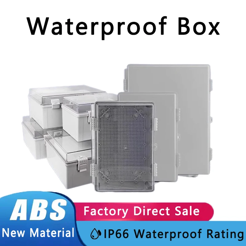 Waterproof Enclosure Gray/Transparent Cover Electrical Junction Box ABS Distribution Case Outdoor Plastic Box for Electronics
Waterproof Enclosure Gray/Transparent Cover Electrical Junction Box ABS Distribution Case Outdoor Plastic Box for Electronics