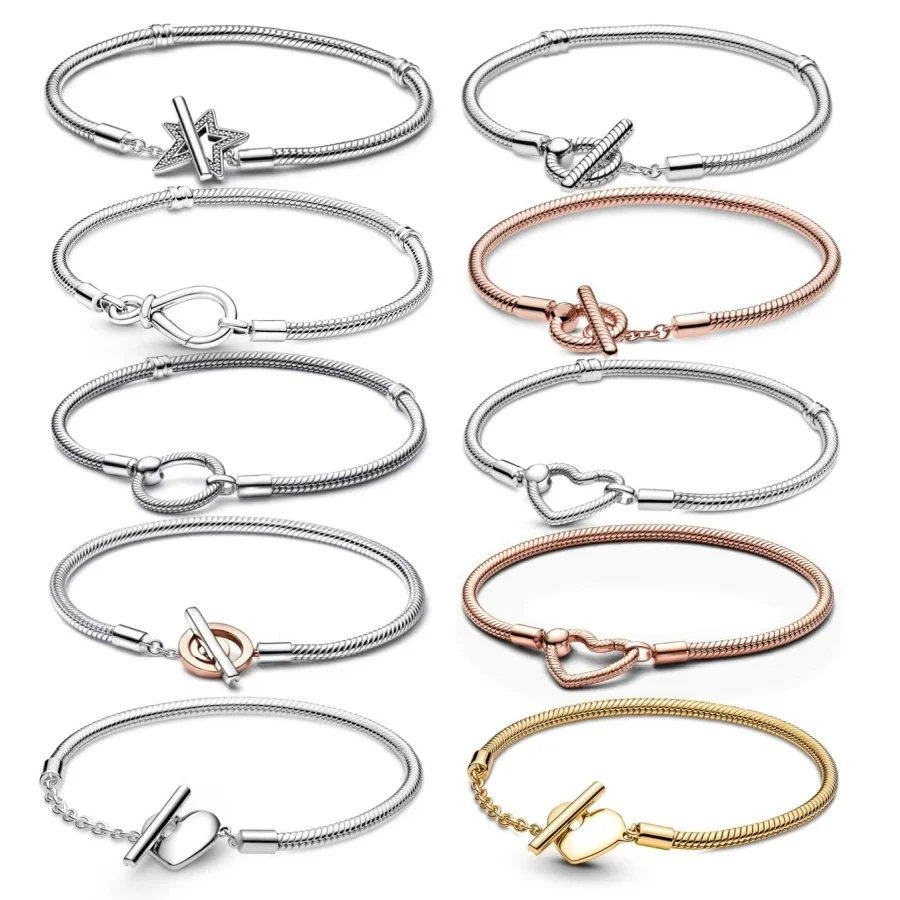 New925серебряный браслет-цепочка в виде змеи для женщин, модные украшения, подходит для моментов, кулон, браслет «сделай сам», сердце, любовь, простые подарки для вечеринок
New925серебряный браслет-цепочка в виде змеи для женщин, модные украшения, подходит для моментов, кулон, браслет «сделай сам», сердце, любовь, простые подарки для вечеринок