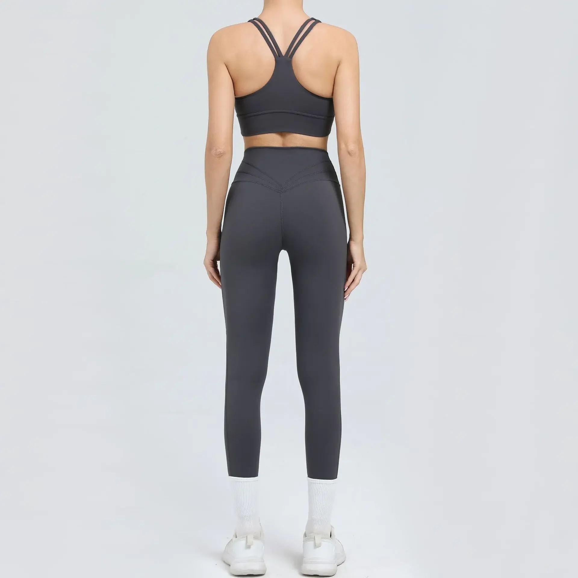Seamless Yoga Set Sports Fitness Peach Hip High Waist Tight Backless Sexy Bra Suit Running Workout Clothing Gym Suit for Women
Seamless Yoga Set Sports Fitness Peach Hip High Waist Tight Backless Sexy Bra Suit Running Workout Clothing Gym Suit for Women