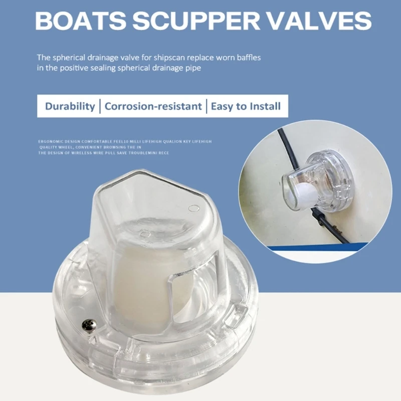 0XXD Replacement Bailing Scuppers Boat Bailing Ball Scupper Valves Marine Valves Ball Drain Plug Easy Installation
0XXD Replacement Bailing Scuppers Boat Bailing Ball Scupper Valves Marine Valves Ball Drain Plug Easy Installation