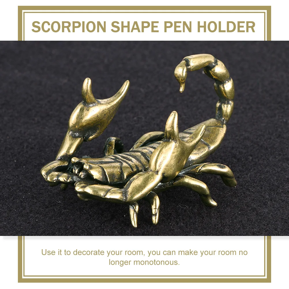 Scorpion Shape Pen Holder Brass Decor Retro Style Desktop Adornment Exquisite Modeling Statue for Home Office Desk Collection
Scorpion Shape Pen Holder Brass Decor Retro Style Desktop Adornment Exquisite Modeling Statue for Home Office Desk Collection