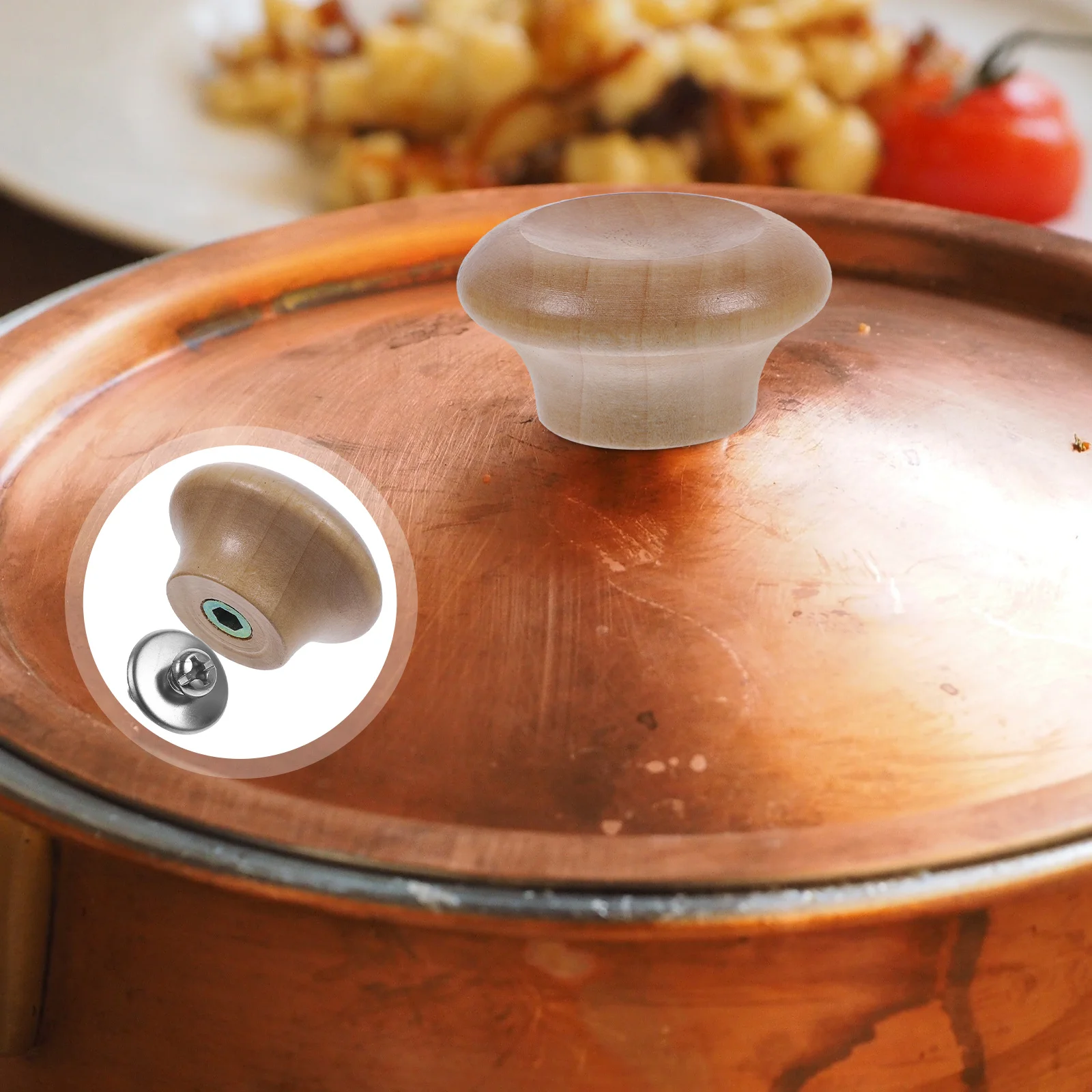 2 Pcs Solid Wood Pot Cap Top Bead Household Knob Sturdy Handles Replaceable Griddle Pocket Cover
2 Pcs Solid Wood Pot Cap Top Bead Household Knob Sturdy Handles Replaceable Griddle Pocket Cover