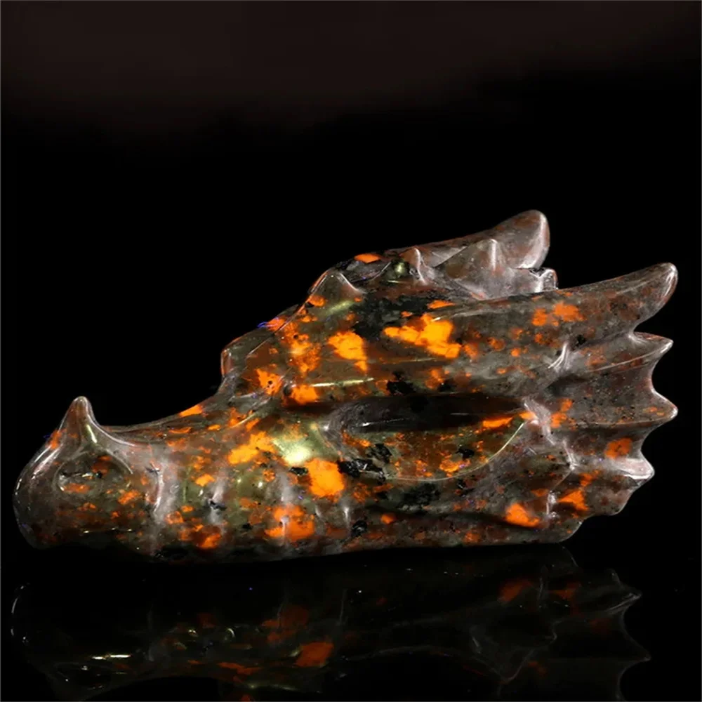 Natural Yooperlite Crystal Stone Quartz New Flame Dragon Head Hand-Carved Crafts Ornaments Reiki Minerals Room Decoration Gifts
Natural Yooperlite Crystal Stone Quartz New Flame Dragon Head Hand-Carved Crafts Ornaments Reiki Minerals Room Decoration Gifts