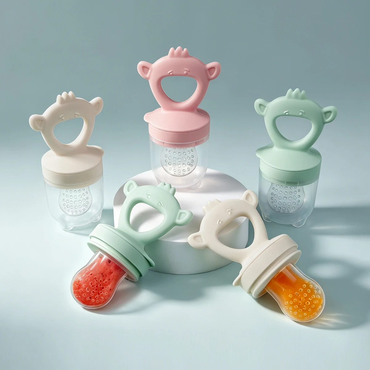 TYRY.HU 4pcs/set Silicone Fruit & Vegetable Feeder for Infants and Toddlers 6-36 months Food Grade Teething & Feeding Pacifier
TYRY.HU 4pcs/set Silicone Fruit & Vegetable Feeder for Infants and Toddlers 6-36 months Food Grade Teething & Feeding Pacifier