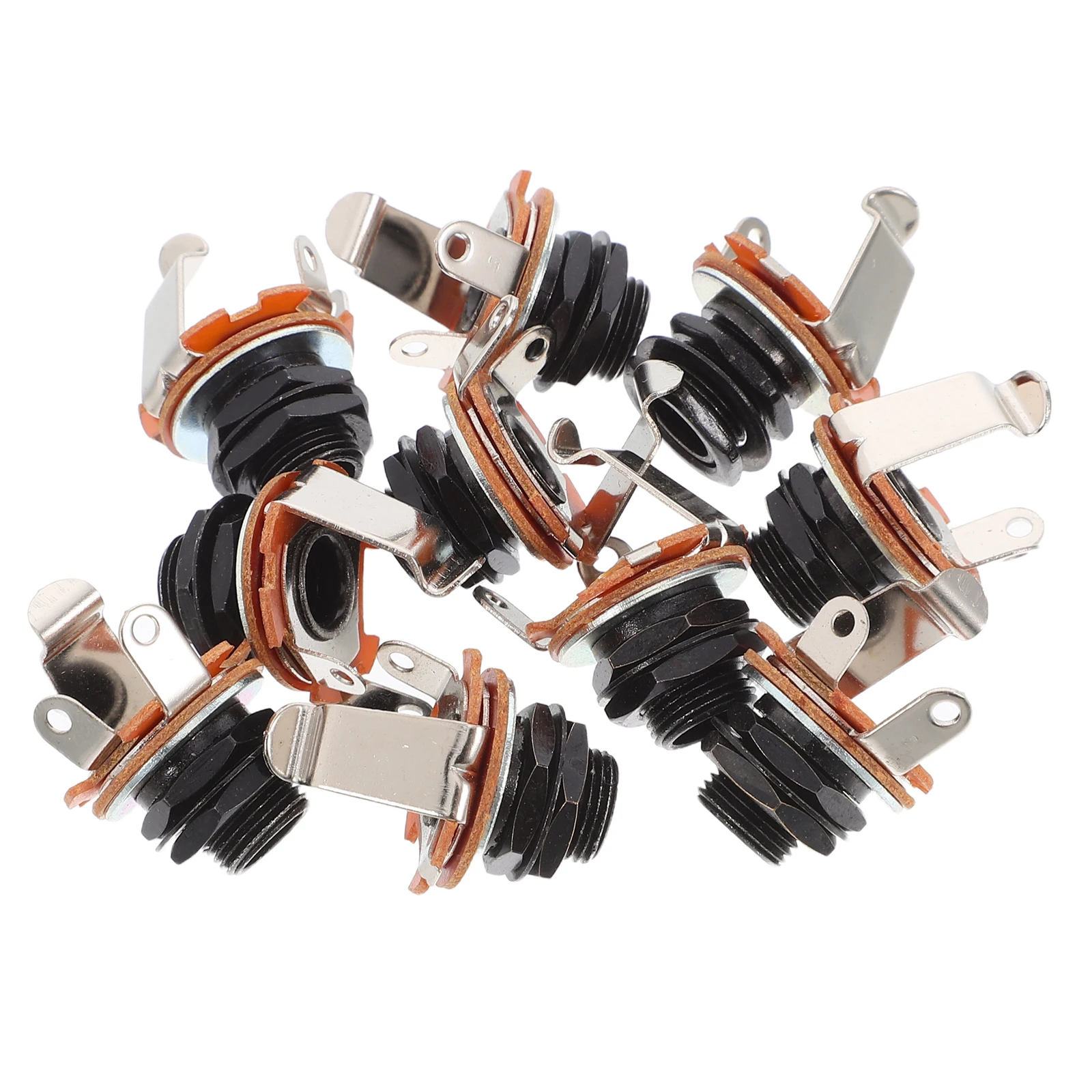 10 pcs Black Jack Socket Yellow Film Guitar Input Output Plate Durable Chrome Plating Easy Installation Musical Instruments
10 pcs Black Jack Socket Yellow Film Guitar Input Output Plate Durable Chrome Plating Easy Installation Musical Instruments