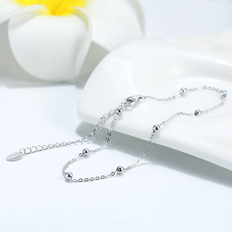 KISS MANDY Genuine 925 Sterling Silver Satellite Beads Chain Ankle for Women Simple Dainty Chain Foot Fashion Jewelry Gift SA05
KISS MANDY Genuine 925 Sterling Silver Satellite Beads Chain Ankle for Women Simple Dainty Chain Foot Fashion Jewelry Gift SA05
