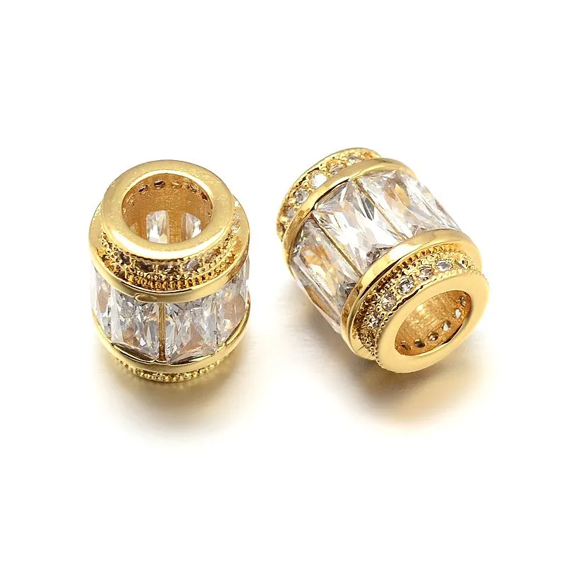 5pc Column Brass Micro Pave Cubic Zirconia European Bead Large Hole Beads For DIY Jewelry Findings Making Bracelet Necklace
5pc Column Brass Micro Pave Cubic Zirconia European Bead Large Hole Beads For DIY Jewelry Findings Making Bracelet Necklace