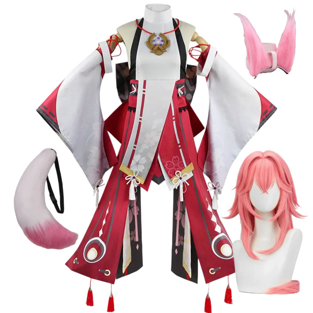 Cosplay Yae Miko Guuji Yae Costume Wig Tail Game Halloween Carnival Women Clothes Sets
Cosplay Yae Miko Guuji Yae Costume Wig Tail Game Halloween Carnival Women Clothes Sets