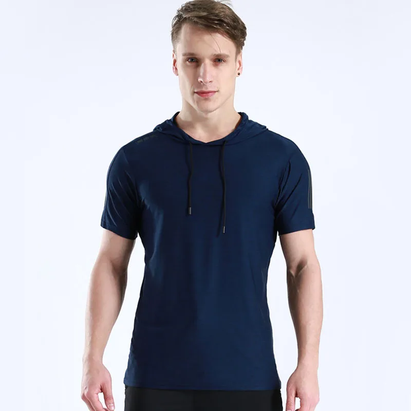 Толстовки с капюшоном для мужчин, летние топы, футболки, быстросохнущие беговые тренировочные спортивные толстовки с капюшоном и короткими рукавами, мужская спортивная одежда MY797 
Толстовки с капюшоном для мужчин, летние топы, футболки, быстросохнущие беговые тренировочные спортивные толстовки с капюшоном и короткими рукавами, мужская спортивная одежда MY797