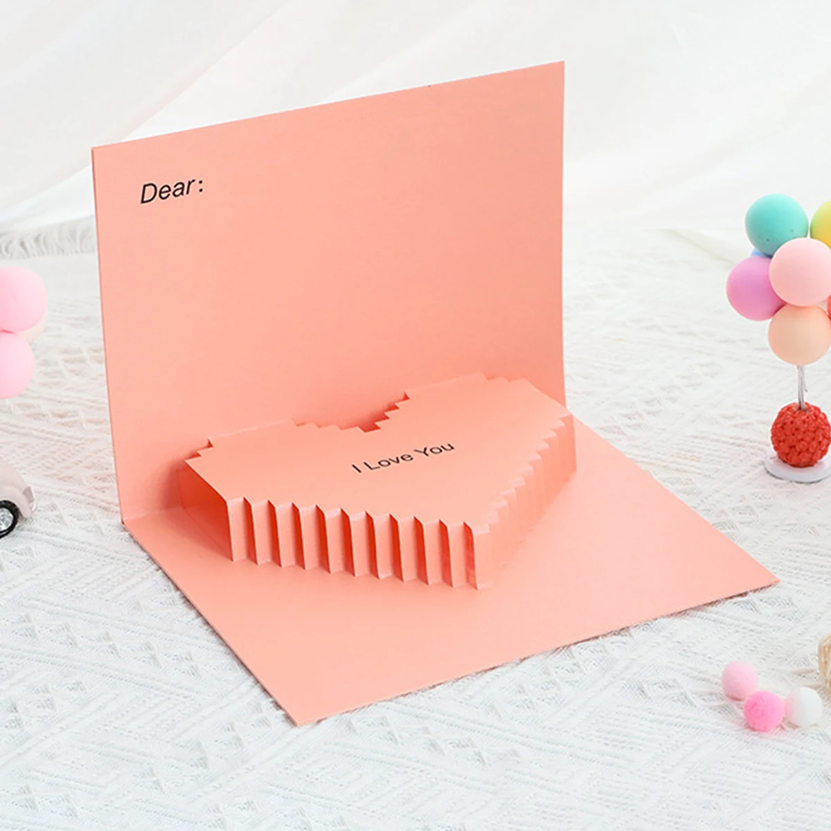 3D pop-up pink heart greeting card, a romantic love card for your girlfriend or wife, handmade paper gift for Valentine's Day
3D pop-up pink heart greeting card, a romantic love card for your girlfriend or wife, handmade paper gift for Valentine's Day