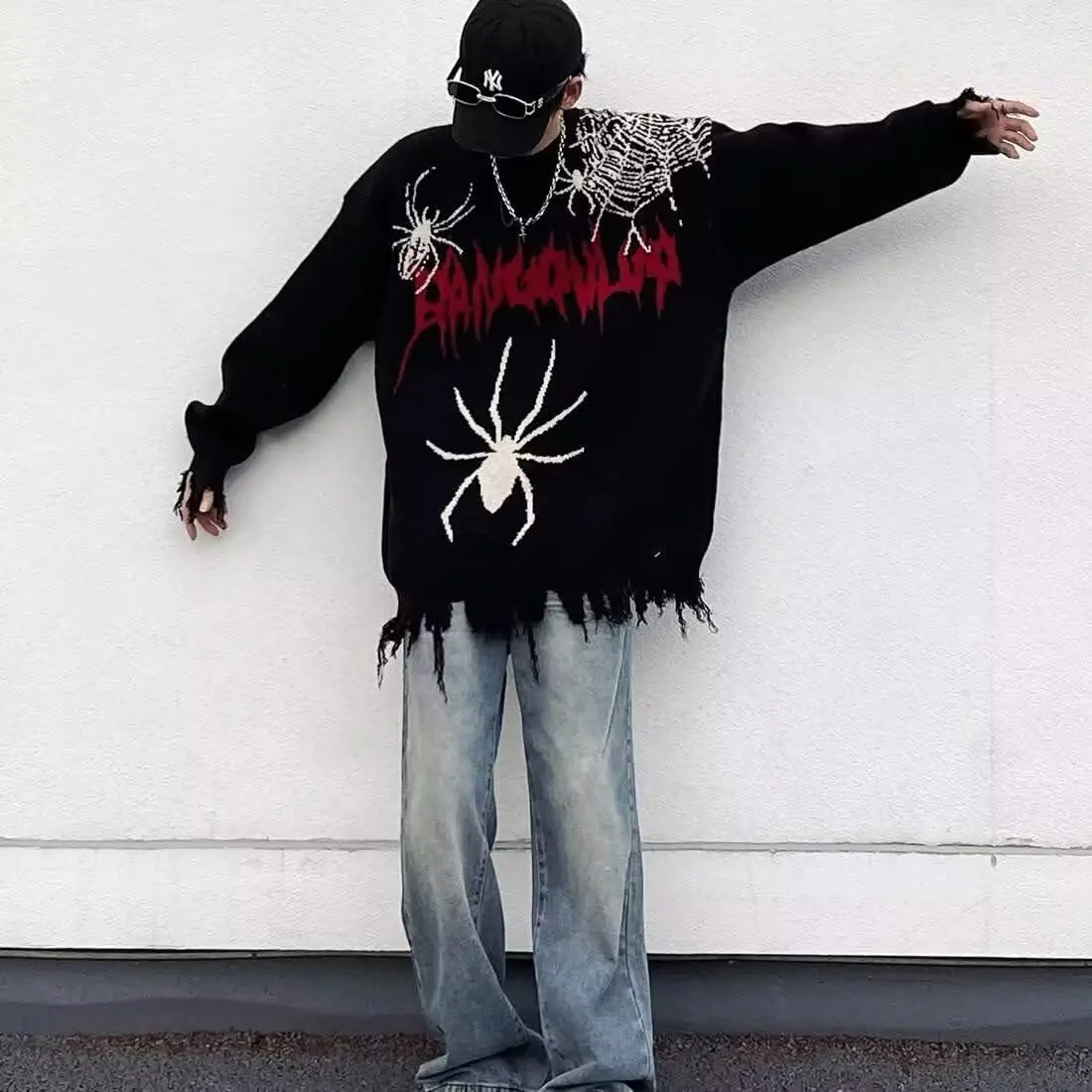 Street Sle round Ne Spider Knitwear Men's Autumn Winter Loose Couple Sweater Soft Polyester Casual Faion Animal Pattern
Street Sle round Ne Spider Knitwear Men's Autumn Winter Loose Couple Sweater Soft Polyester Casual Faion Animal Pattern