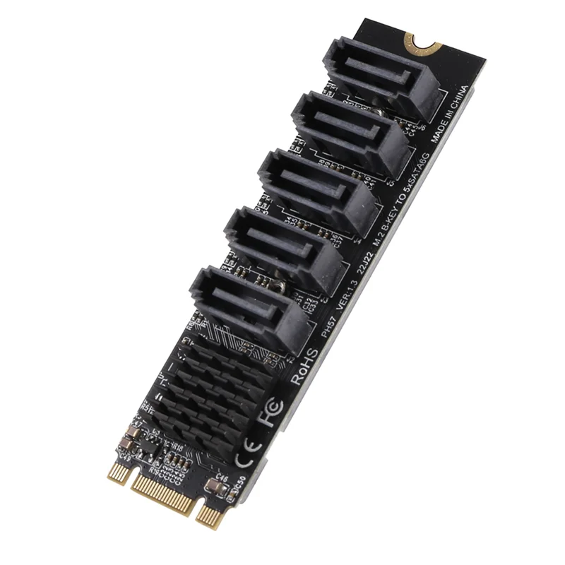 Exquisite Workmanshipp-M.2 NGFF B-Key SATA Change 5 Port Expansion Card 6Gbps Expansion Card JM575 Chipset
Exquisite Workmanshipp-M.2 NGFF B-Key SATA Change 5 Port Expansion Card 6Gbps Expansion Card JM575 Chipset