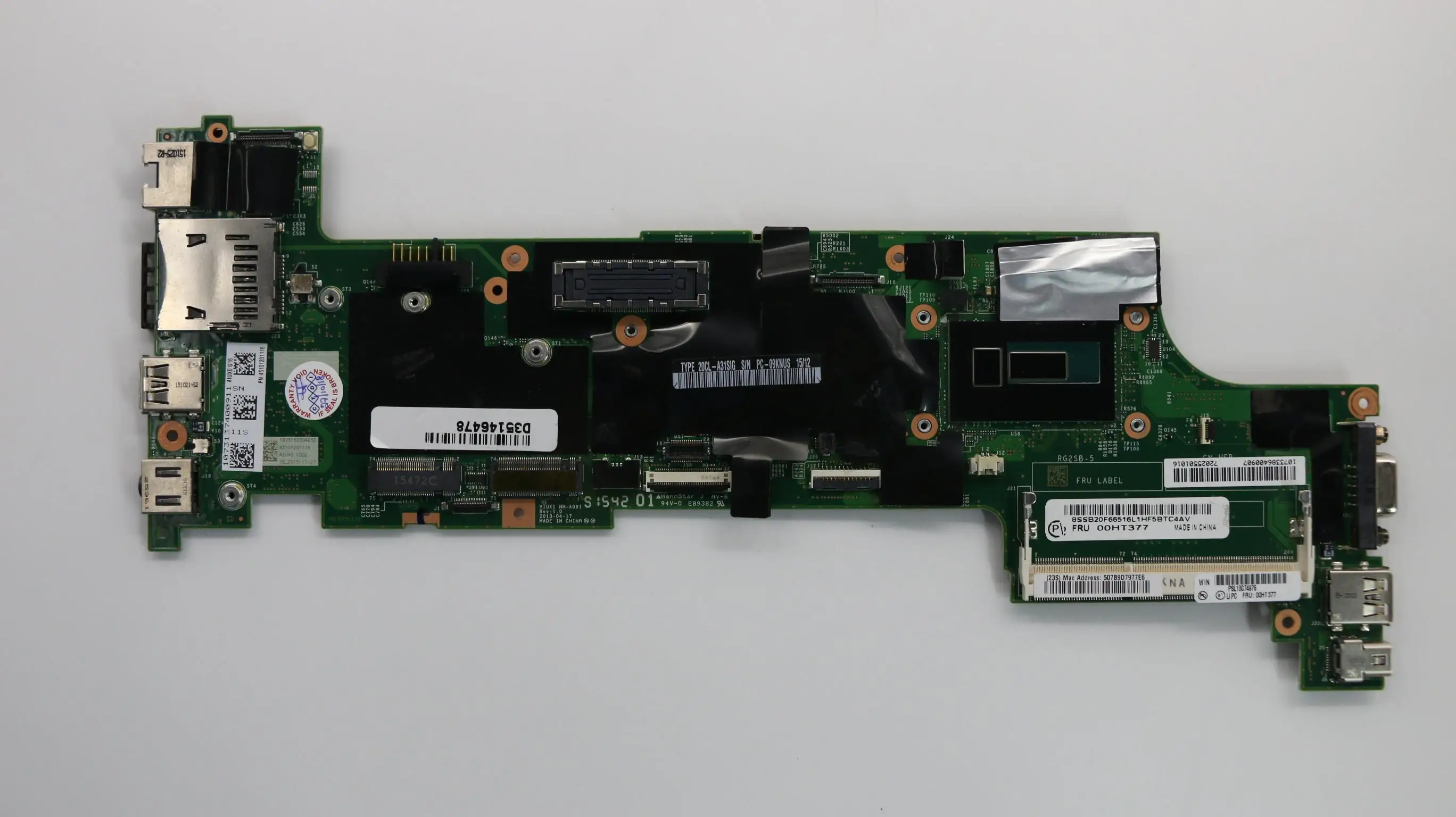 00HT377 For Lenovo ThinkPad X250 Laptop Motherboard i3-5010 Processor 100% Full Tested
00HT377 For Lenovo ThinkPad X250 Laptop Motherboard i3-5010 Processor 100% Full Tested