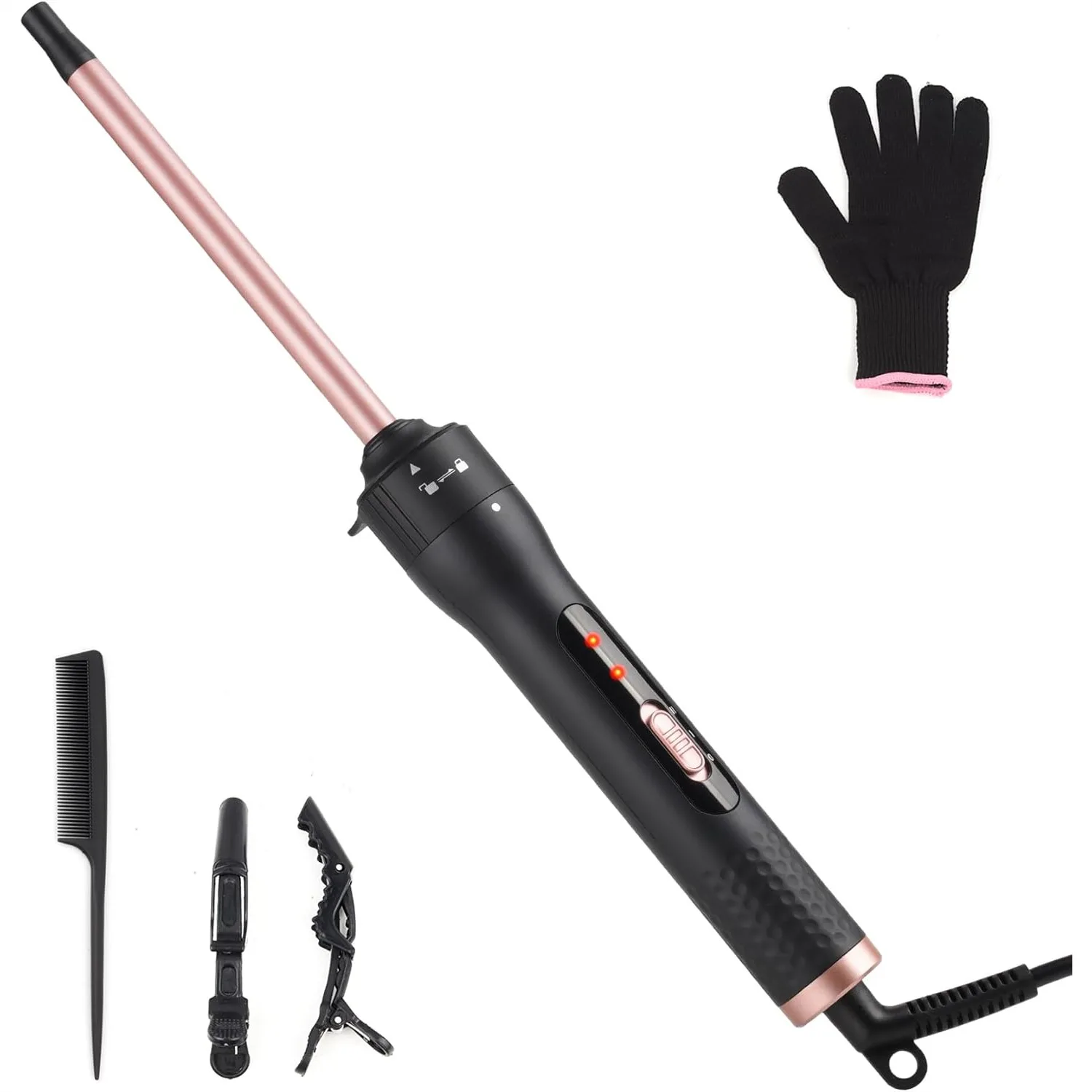 Ceramic Curling Wand 13mm for Short to Long Hair, Rapid Heating Styler with Glove, Dual Voltage
Ceramic Curling Wand 13mm for Short to Long Hair, Rapid Heating Styler with Glove, Dual Voltage