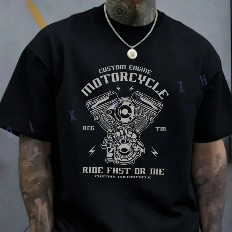Biker Engine Motorcycle Ride Fast Or Die T-shirt Cotton O-neck Short Sleeve Moto T Shirt Fashion Hip Hop Tshirt
Biker Engine Motorcycle Ride Fast Or Die T-shirt Cotton O-neck Short Sleeve Moto T Shirt Fashion Hip Hop Tshirt