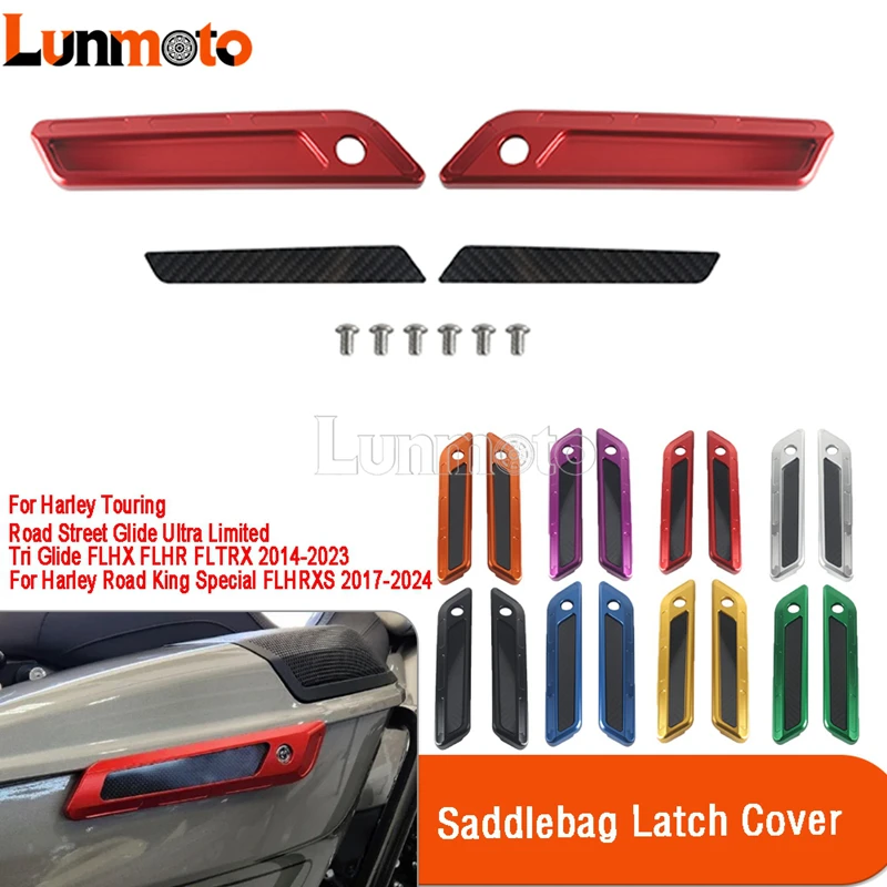 Saddlebag Latch Cover CNC Aluminum Carbon Fiber Kit For Harley Touring Ultra Limited Tri Glide Road King Special FLHRX 2014-2024
Saddlebag Latch Cover CNC Aluminum Carbon Fiber Kit For Harley Touring Ultra Limited Tri Glide Road King Special FLHRX 2014-2024