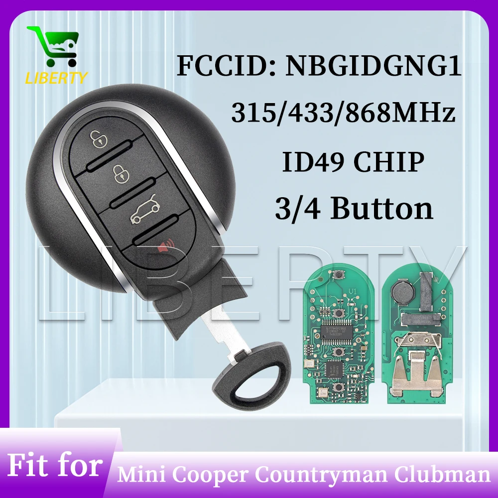 Liberty NBGIDGNG1 315/433/868 МГц 49-чиповый смарт-ключ дистанционного управления без ключа для BMW Mini Cooper Countryman Clubman F54 F55 F56 F57 F60
Liberty NBGIDGNG1 315/433/868 МГц 49-чиповый смарт-ключ дистанционного управления без ключа для BMW Mini Cooper Countryman Clubman F54 F55 F56 F57 F60