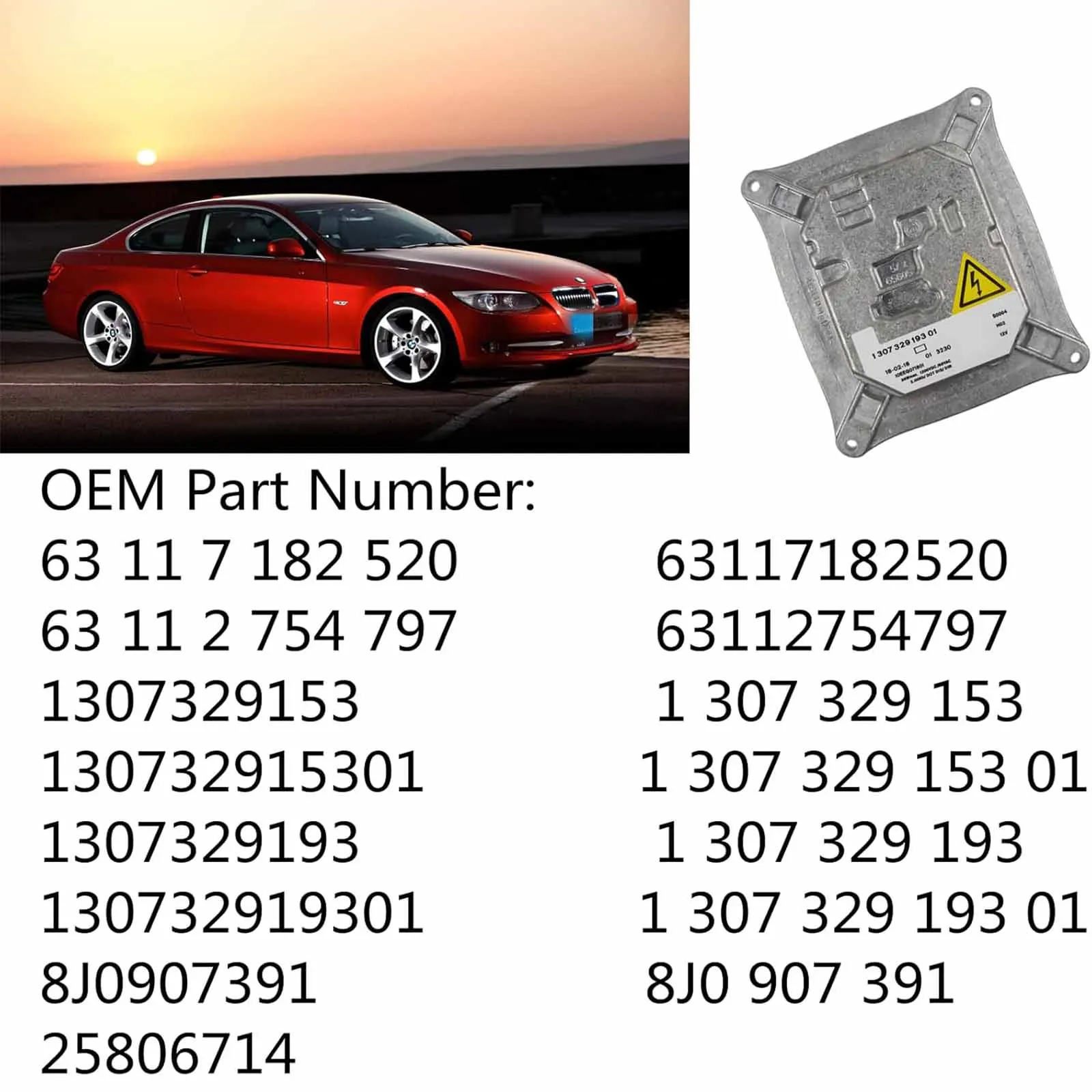D1S D1R ксеноновый HID модуль балласта фар для BMW E63 E64 E92 E90 130732915301 1307329193 130732919301 1307329153
D1S D1R ксеноновый HID модуль балласта фар для BMW E63 E64 E92 E90 130732915301 1307329193 130732919301 1307329153