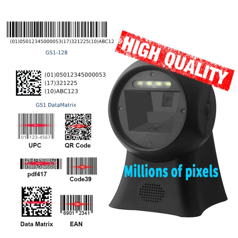 EVAWGIB 2D desktop Barcode scanner all-round automatic sensing data matrix reader GS1 usb barcode reader 1D 2D QR code platform
EVAWGIB 2D desktop Barcode scanner all-round automatic sensing data matrix reader GS1 usb barcode reader 1D 2D QR code platform