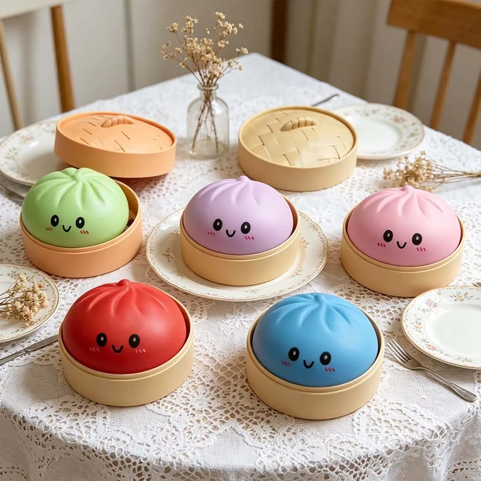 Hot sale Colorful Dumpling Squishy Stress Relief Balls with Steamer Reusable Rebound Squeeze Reliever Toys Home Office Gifts
Hot sale Colorful Dumpling Squishy Stress Relief Balls with Steamer Reusable Rebound Squeeze Reliever Toys Home Office Gifts