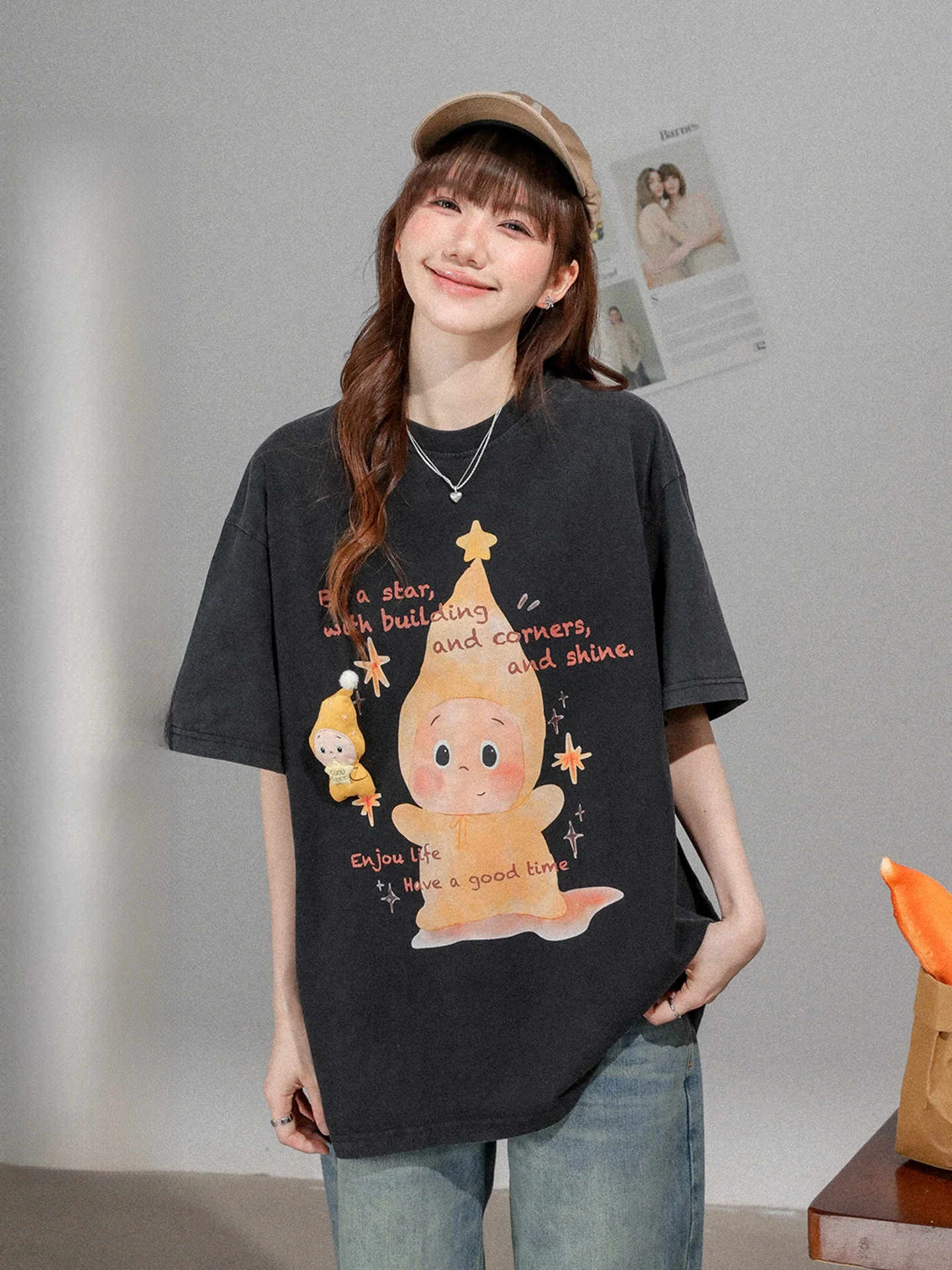 2026 New plus Size Women's Short Sleeve T-Shirt Vintage Washed Slimming Top Trendy Casual Streetwear Summer Breathable
2026 New plus Size Women's Short Sleeve T-Shirt Vintage Washed Slimming Top Trendy Casual Streetwear Summer Breathable