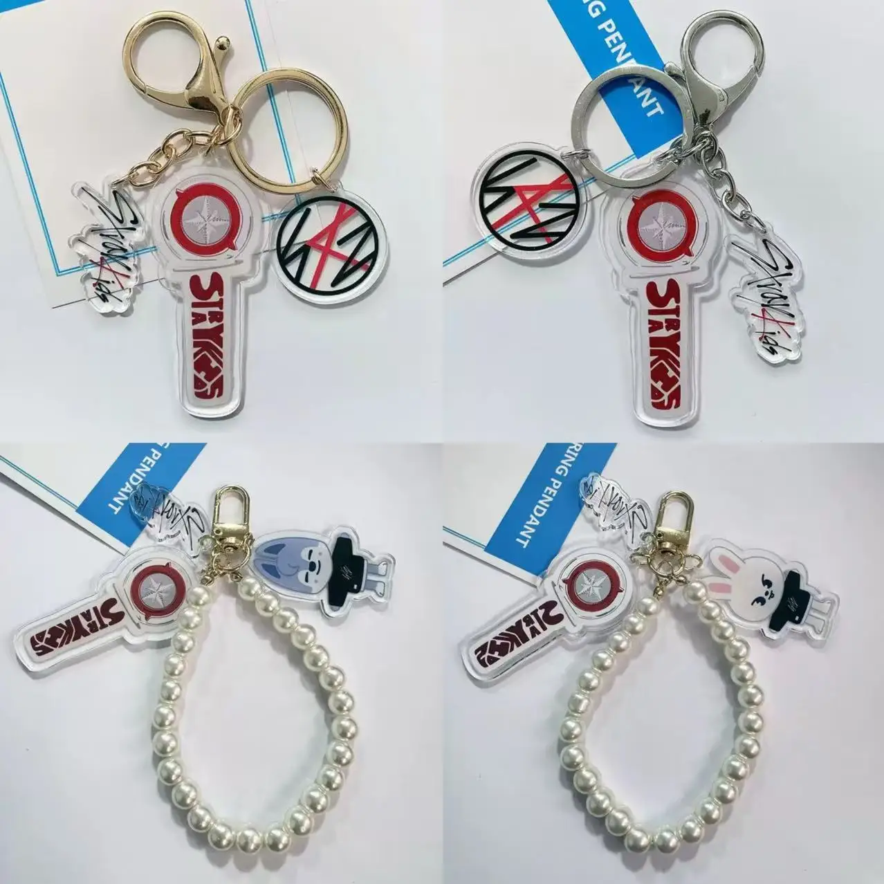 SKZOO Stray Kids Support Light Double-sided Acrylic Pearl Chain SKZ Three-piece Set Keychain Felix HyunJin Chan Woojin Fans Gift
SKZOO Stray Kids Support Light Double-sided Acrylic Pearl Chain SKZ Three-piece Set Keychain Felix HyunJin Chan Woojin Fans Gift