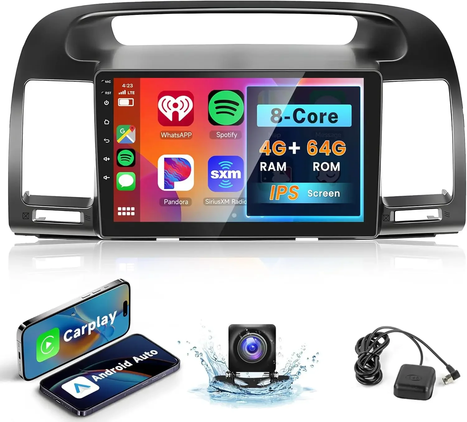 4G 64G Radio for Toyota Camry 2000-2006 Android 13 Car Stereo Carplay Android auto 9 Inch Touchscreen GPS/WiFi/FM/Backup Camera
4G 64G Radio for Toyota Camry 2000-2006 Android 13 Car Stereo Carplay Android auto 9 Inch Touchscreen GPS/WiFi/FM/Backup Camera