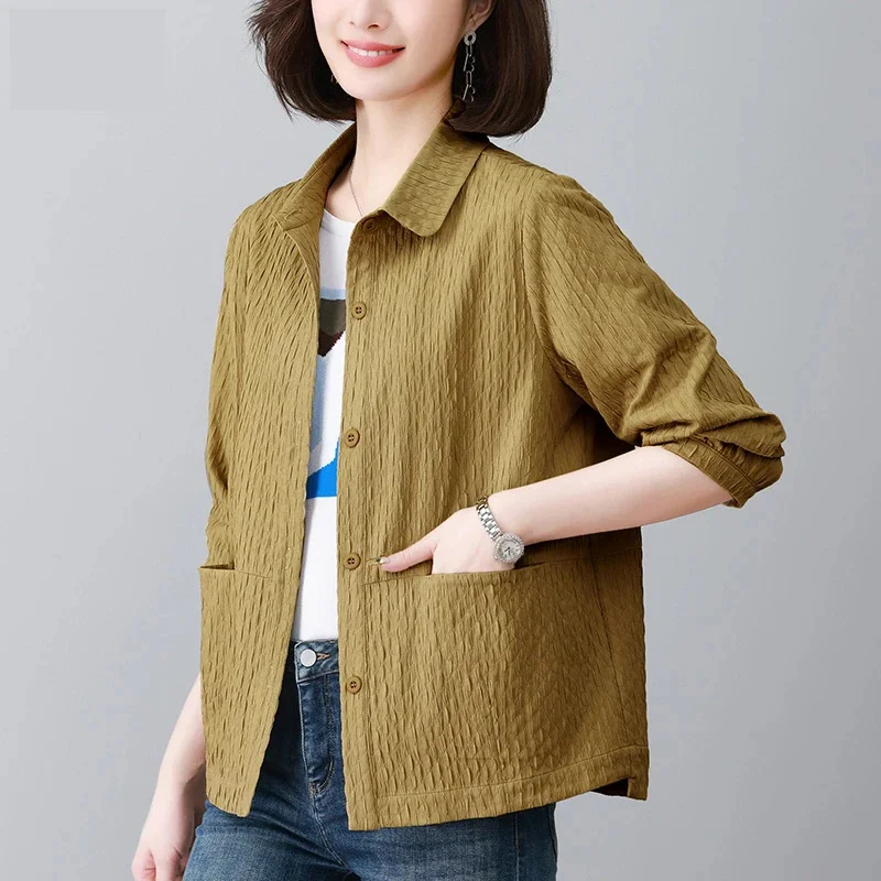 WLF Casual Thin Coat for Women in Spring Autumn 2025 Style for Early Spring Western-Style Middle-aged Mother Long Sleeved Shirt
WLF Casual Thin Coat for Women in Spring Autumn 2025 Style for Early Spring Western-Style Middle-aged Mother Long Sleeved Shirt