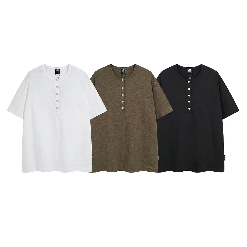 ADC 2025 Summer New Trendy Male T-shirt Round Collar Short Sleeve Tees Buttons Pullover Simple Casual Men's Top Fashion Tide
ADC 2025 Summer New Trendy Male T-shirt Round Collar Short Sleeve Tees Buttons Pullover Simple Casual Men's Top Fashion Tide