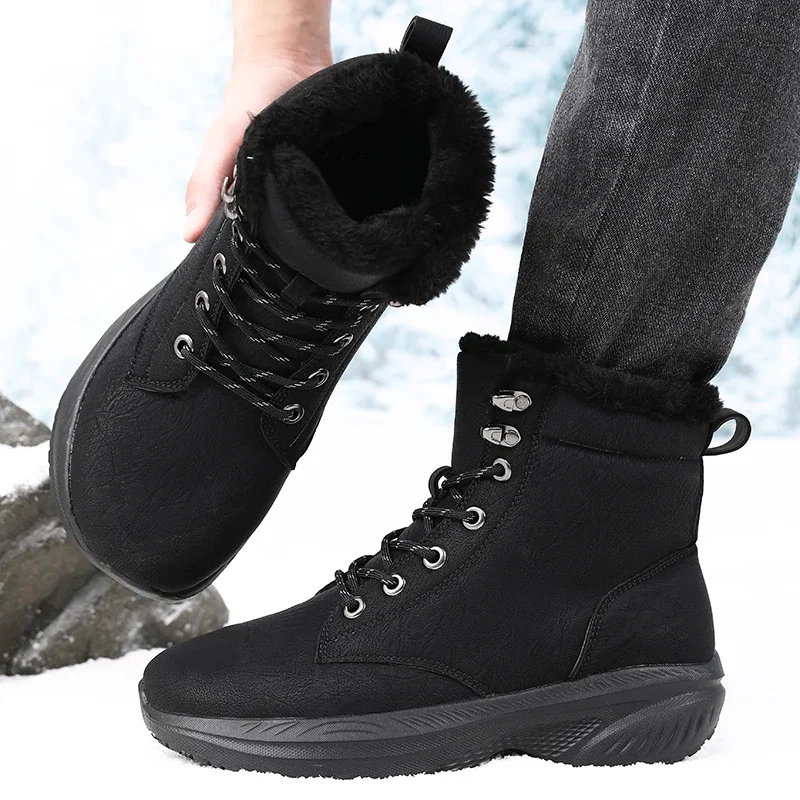Comfortable Women's Shoes 2025 Urban Style Black High-top Lace-up Design Fashionable Winter Men Shoes Warm Lining Casual Boots
Comfortable Women's Shoes 2025 Urban Style Black High-top Lace-up Design Fashionable Winter Men Shoes Warm Lining Casual Boots