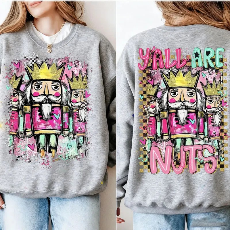 Nutcracker Christmas Y’all Are Nuts Sweatshirt Funny Sweater Retro Xmas Family Gift Autumn and Winter Keep Warm Sportswear
Nutcracker Christmas Y’all Are Nuts Sweatshirt Funny Sweater Retro Xmas Family Gift Autumn and Winter Keep Warm Sportswear
