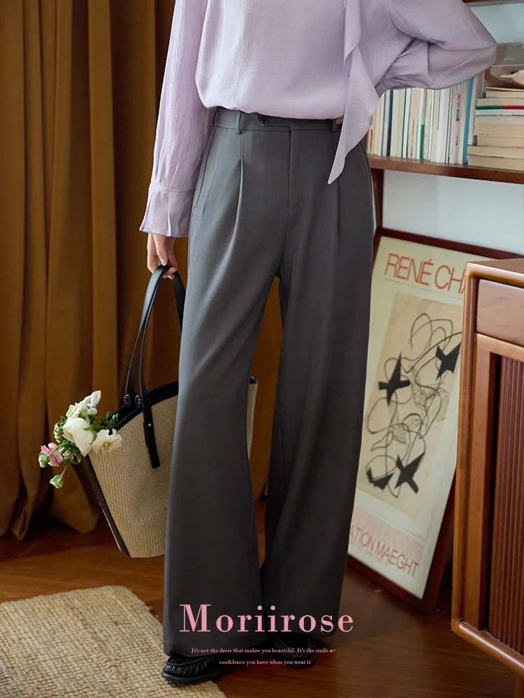 Moriirose High Waist Straight Leg Casual Pants Women's Deep Grey Spring Slimming Commuting Long Trousers Comfortable Fit
Moriirose High Waist Straight Leg Casual Pants Women's Deep Grey Spring Slimming Commuting Long Trousers Comfortable Fit