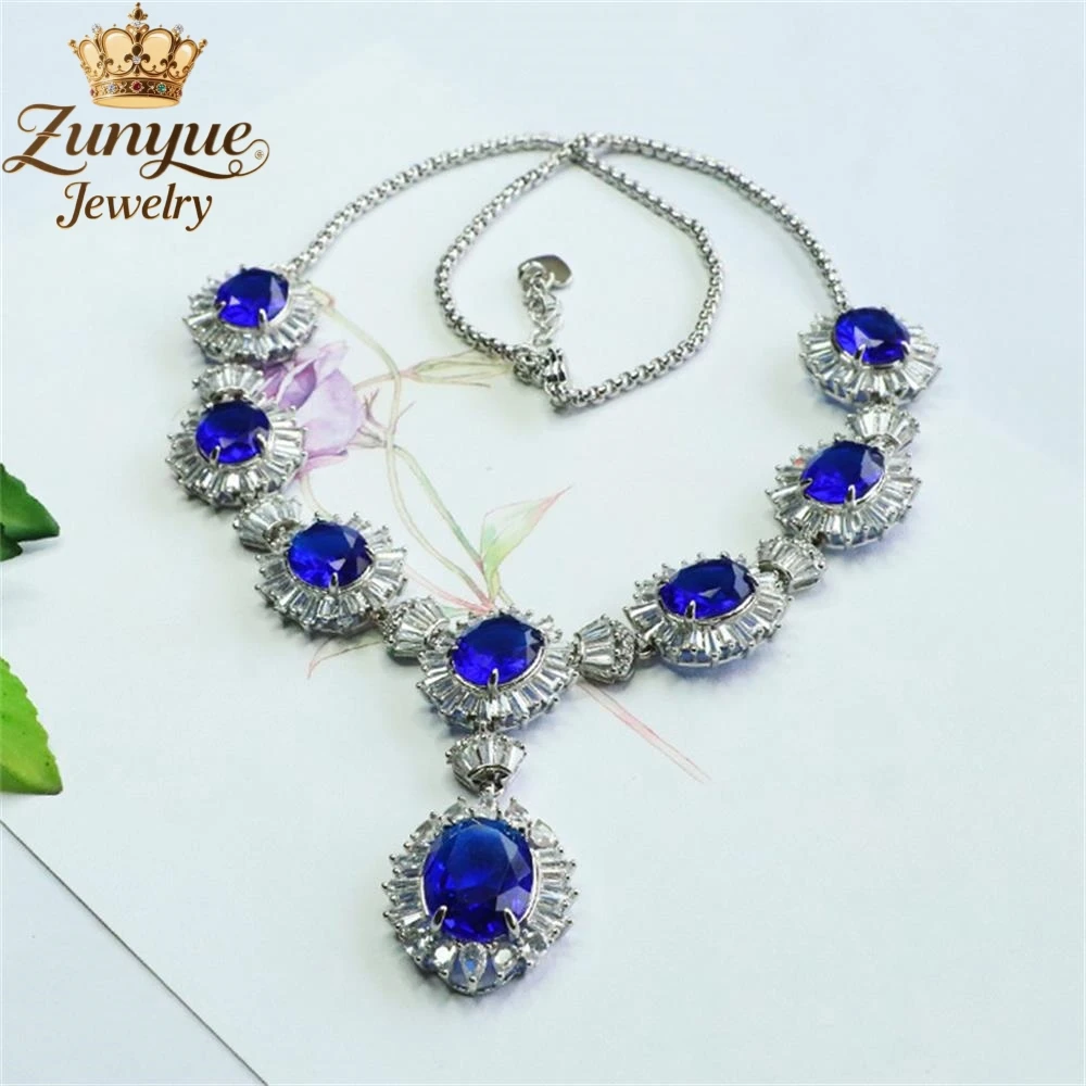 High-End Blue Glass Diamond Necklace Luxury Quality Fashion Fine Jewelry Exquisite Elegant Popular Charms Best Young Lucky Gift
High-End Blue Glass Diamond Necklace Luxury Quality Fashion Fine Jewelry Exquisite Elegant Popular Charms Best Young Lucky Gift