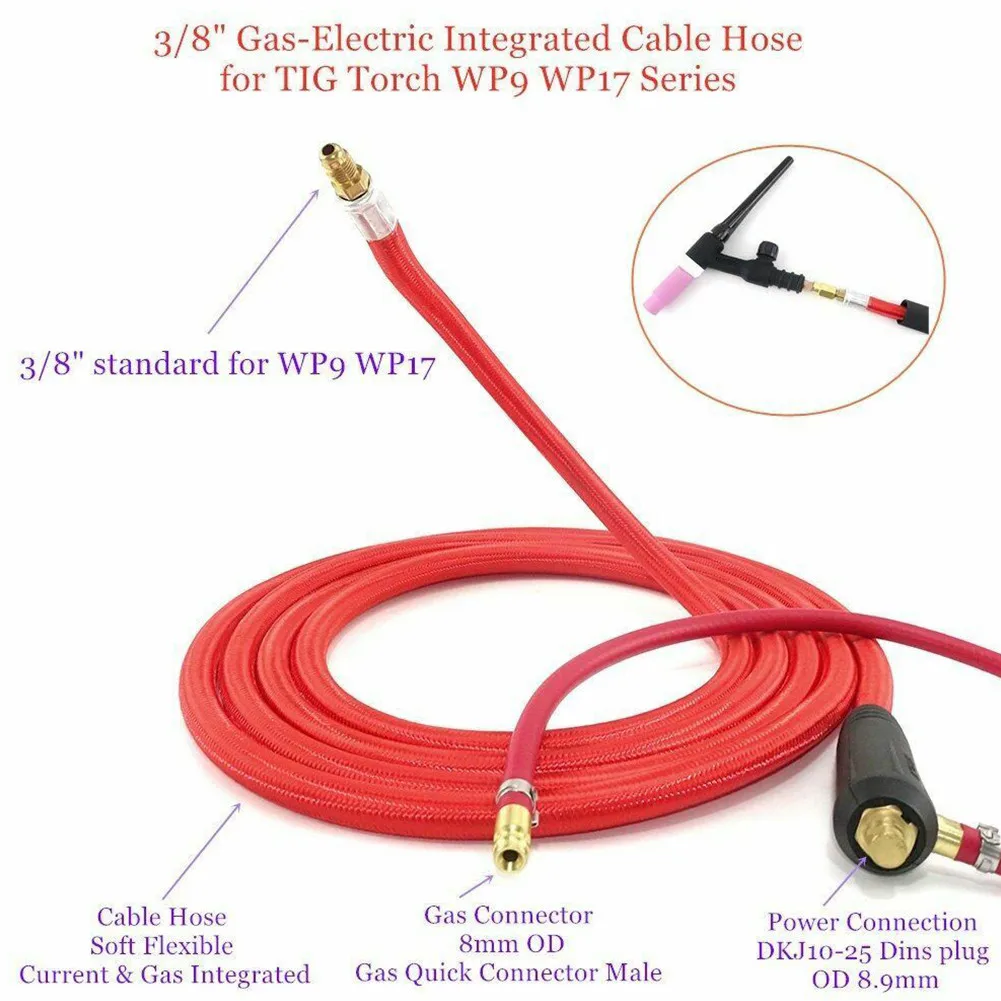 1 Pcs TIG Welding Cable Hose TIG Welding Cable Hose Air-cooled Soft Flexible Integrated 8mm Gas Quick Connector Male Head
1 Pcs TIG Welding Cable Hose TIG Welding Cable Hose Air-cooled Soft Flexible Integrated 8mm Gas Quick Connector Male Head