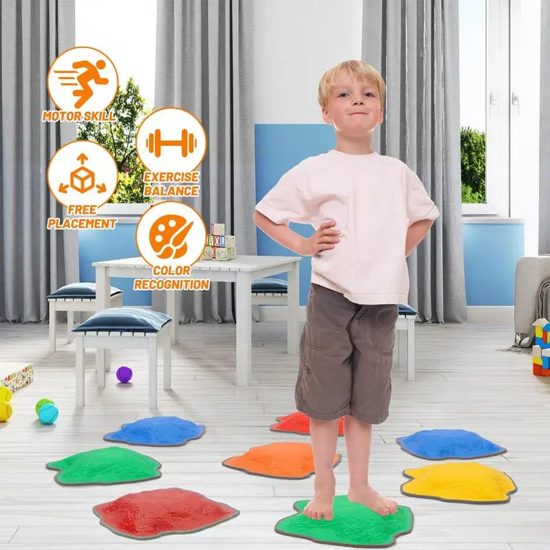 Stepping Stones For Toddler 6X Balance Obstacle Course Rocks Stackable Non-Slip Sensory Toys For 3-6 Years Old Boys Girls 
Stepping Stones For Toddler 6X Balance Obstacle Course Rocks Stackable Non-Slip Sensory Toys For 3-6 Years Old Boys Girls