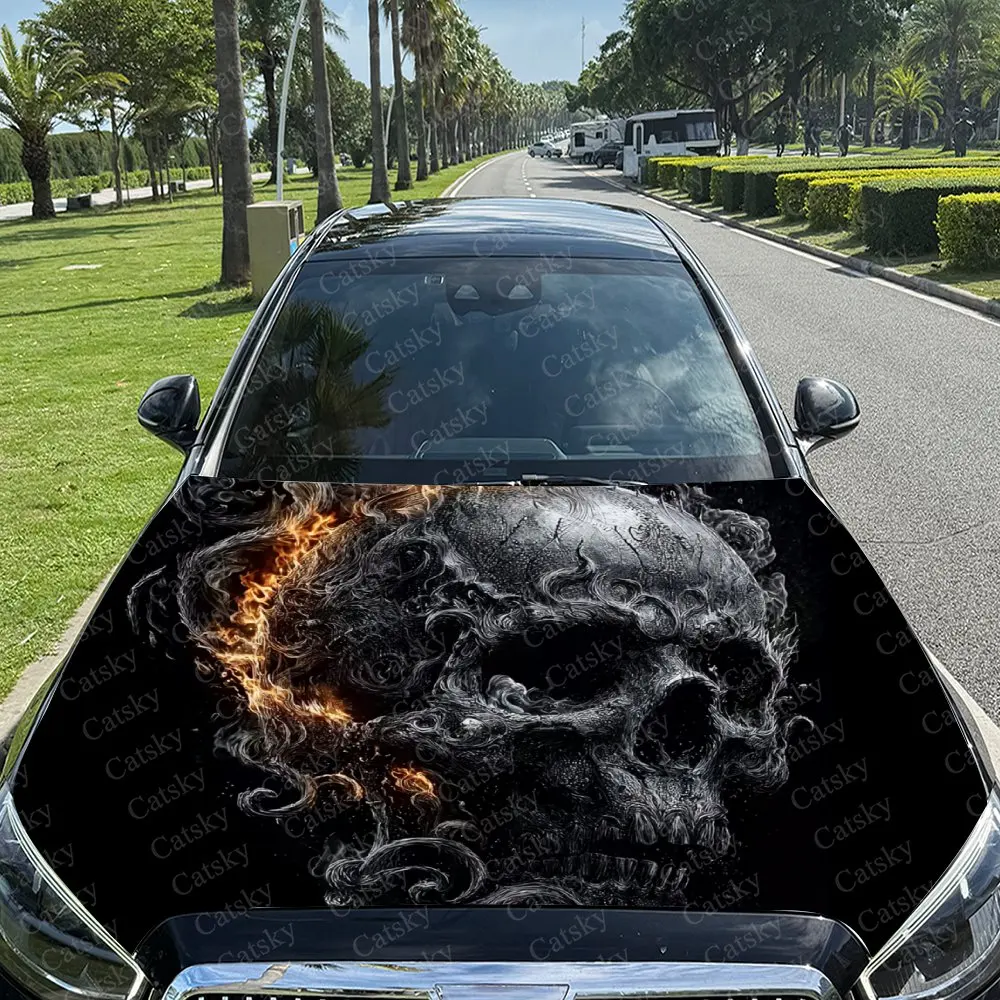 Flame Skull Car Hood Vinyl Wraps, PVC Waterproof Car Bonnet Decals, Self-Adhesive Scratch-Resistant Stickers For Engine Cover, C
Flame Skull Car Hood Vinyl Wraps, PVC Waterproof Car Bonnet Decals, Self-Adhesive Scratch-Resistant Stickers For Engine Cover, C