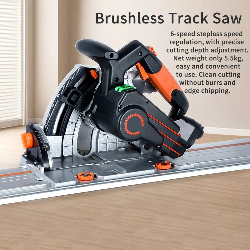 Electric Track Saw with Guide Rail System Precision Wood Cutting Machine Adjustable Depth Circular Rail Saw for Woodworking Tool
Electric Track Saw with Guide Rail System Precision Wood Cutting Machine Adjustable Depth Circular Rail Saw for Woodworking Tool