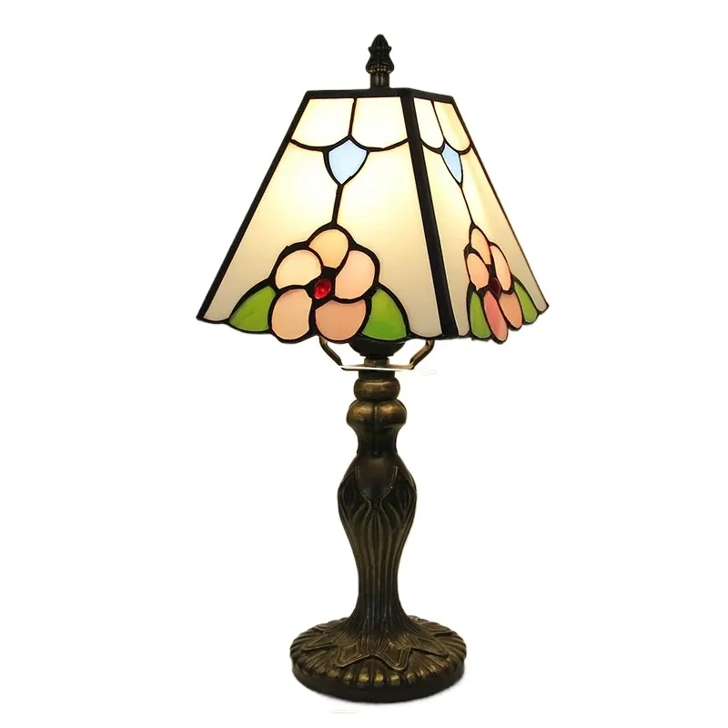 8inch Retro Classical Table Lamp Stained Glass Square Rose Lampshade Church Home Bedroom Bedside Tiffany Art Night Light
8inch Retro Classical Table Lamp Stained Glass Square Rose Lampshade Church Home Bedroom Bedside Tiffany Art Night Light