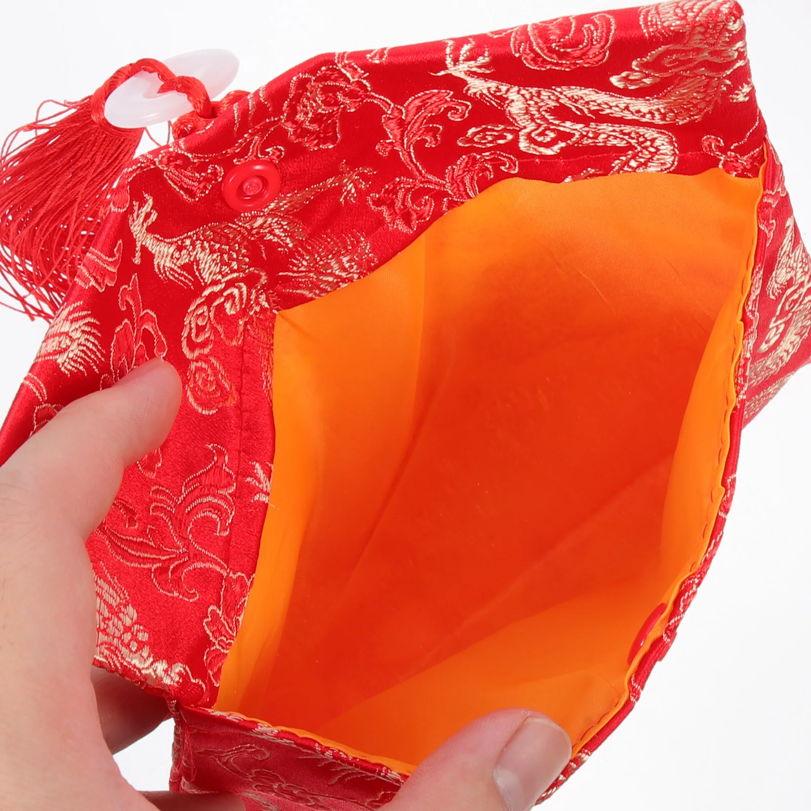 2Pcs Creative Red Packet Cloth Money Pouch with Jade Tassel Design for Wedding Lunar New Year Blessing Lucky Envelope Gift
2Pcs Creative Red Packet Cloth Money Pouch with Jade Tassel Design for Wedding Lunar New Year Blessing Lucky Envelope Gift