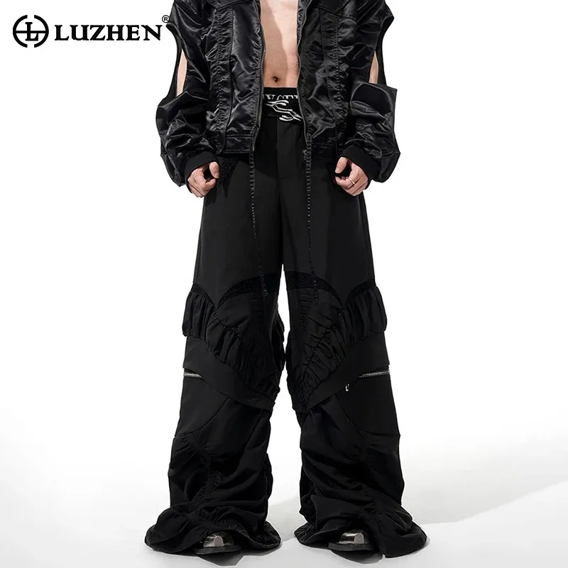 LUZHEN Leg Personalized Pleated Patchwork Design Wide 2025 New Jeans Men's Original Streetwear Straight Loose Denim Pants JY6038
LUZHEN Leg Personalized Pleated Patchwork Design Wide 2025 New Jeans Men's Original Streetwear Straight Loose Denim Pants JY6038