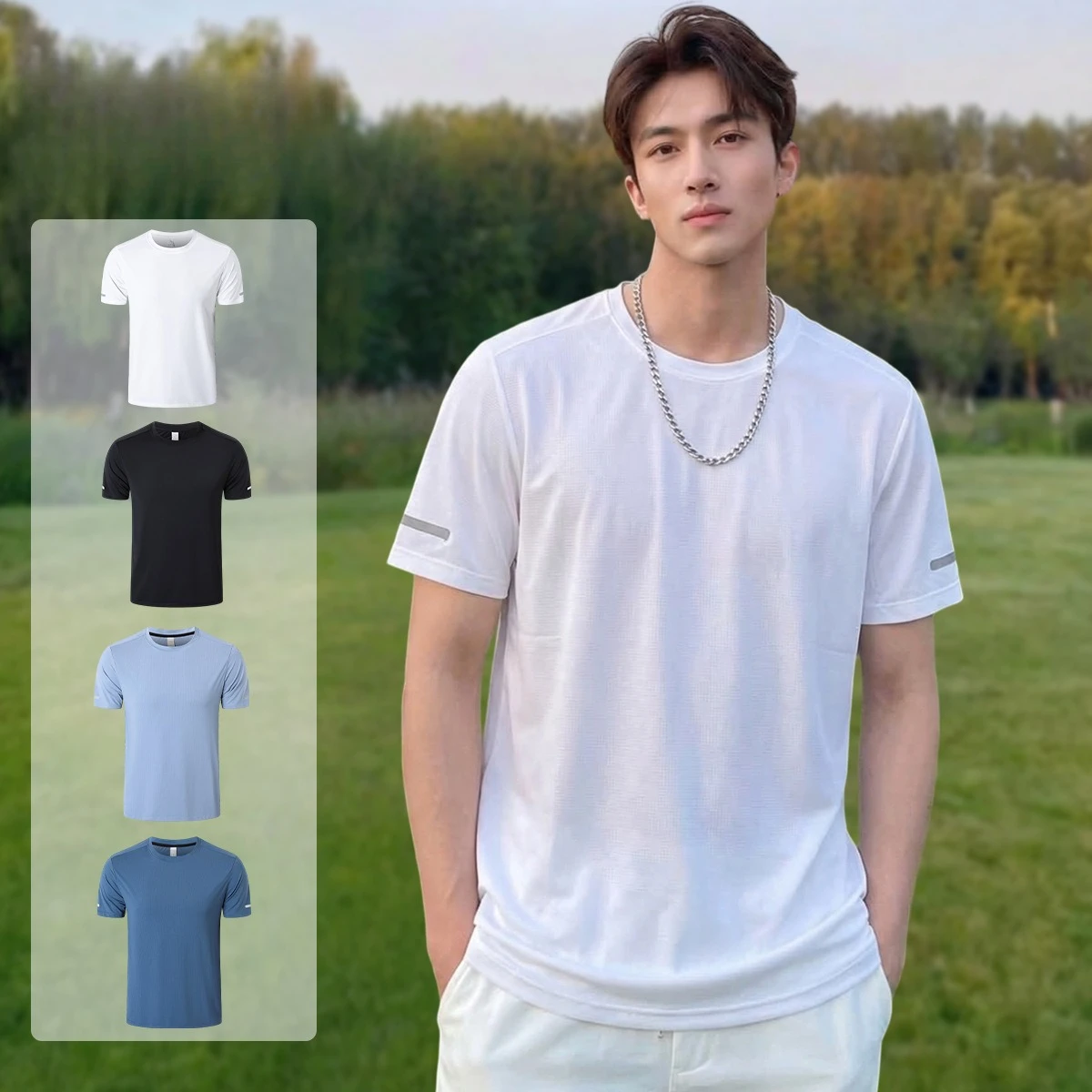 2026 Summer Men's Running T-Shirt Quick Dry Breathable Mesh Underarm Panels with Flatlock Seams for Chafe for Crossfit Training
2026 Summer Men's Running T-Shirt Quick Dry Breathable Mesh Underarm Panels with Flatlock Seams for Chafe for Crossfit Training