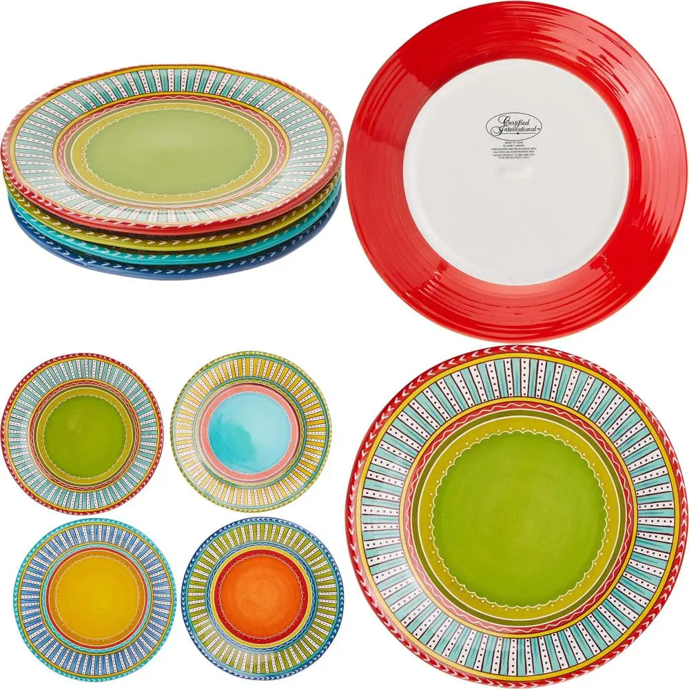 11.25" Ceic Dinner Plates Set o 4 – Colorul Boho Style Plates or Dinner, Microwave & Dishwasher Sae, Vibrant Glazed Tableware or
11.25" Ceic Dinner Plates Set o 4 – Colorul Boho Style Plates or Dinner, Microwave & Dishwasher Sae, Vibrant Glazed Tableware or